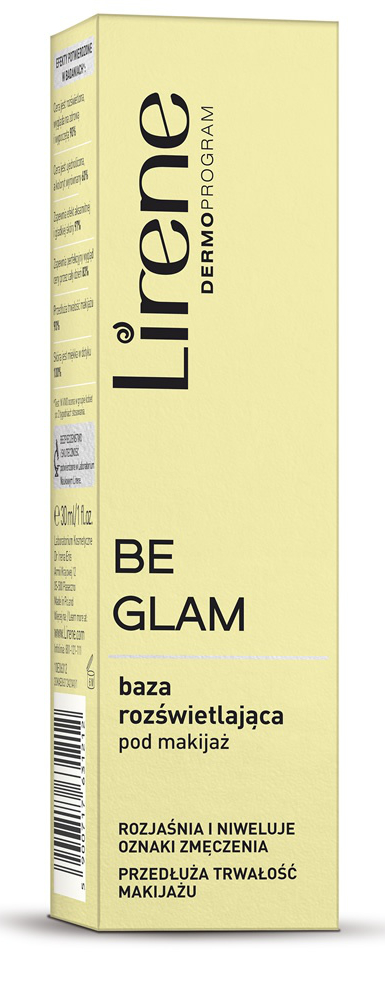 Lirene -BE GLAM baza rozświetlająca pod makijaż
