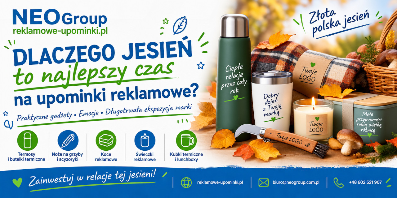 Kubki termiczne z logo na prezent firmowy Kubki termiczne z logo jako praktyczny prezent firmowy na jesień i święta