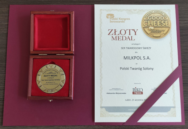 Medal Good Cheese dla twarogu solonego Czarnocin