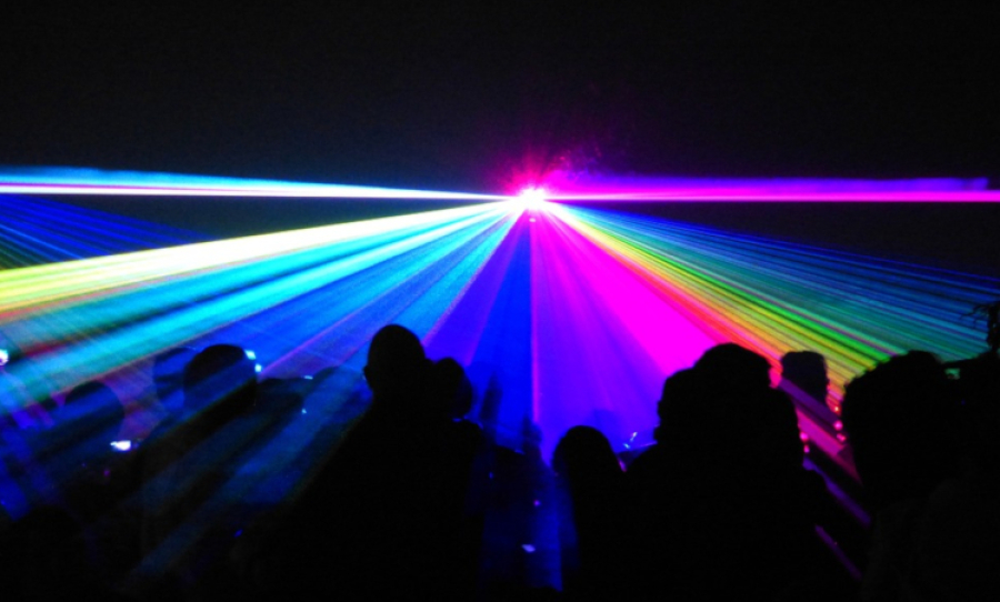 Światła używane w pokazach laserowych